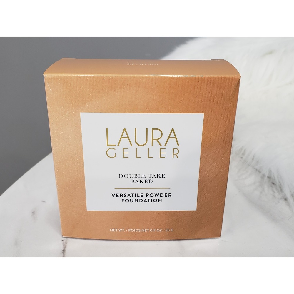 NEW LAURA GELLER Double Take Baked Powder Foundation Medium 0022036B